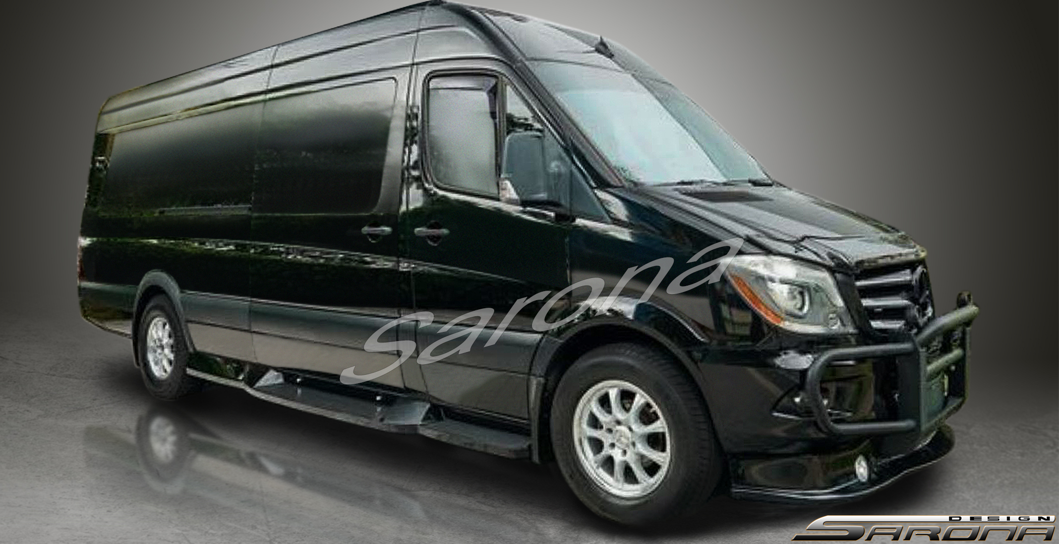 Custom Mercedes Sprinter  Long Wheel Base Running Boards (2007 - 2018) - $1690.00 (Part #MB-020-SB)